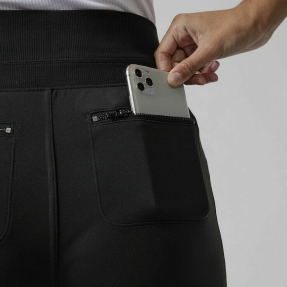 Athleta Women's Venice Moto Black High-Waisted Jogger Pants Black Sz L EUC - Picture 4 of 16